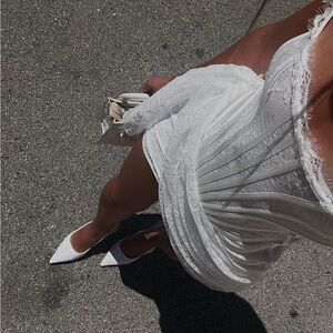 Heiress Beverly Hills mesh lace corset dress